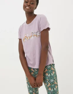 FatFace Felicity Fox Tee Lilac
