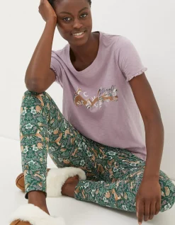 FatFace Felicity Fox Tee Lilac