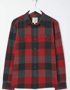 FatFace Ferndale Check Shirt Dark Red Best