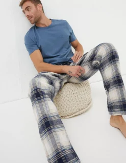 FatFace Fife Checked Pyjama Bottoms Off White Best