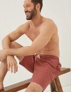 FatFace Filey Cargo Swim Shorts Terracotta Online