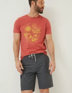 FatFace Filey Cargo Swim Shorts Dark Grey Hot