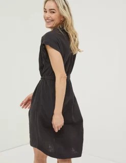 FatFace Finley Shirt Dress Black Sale