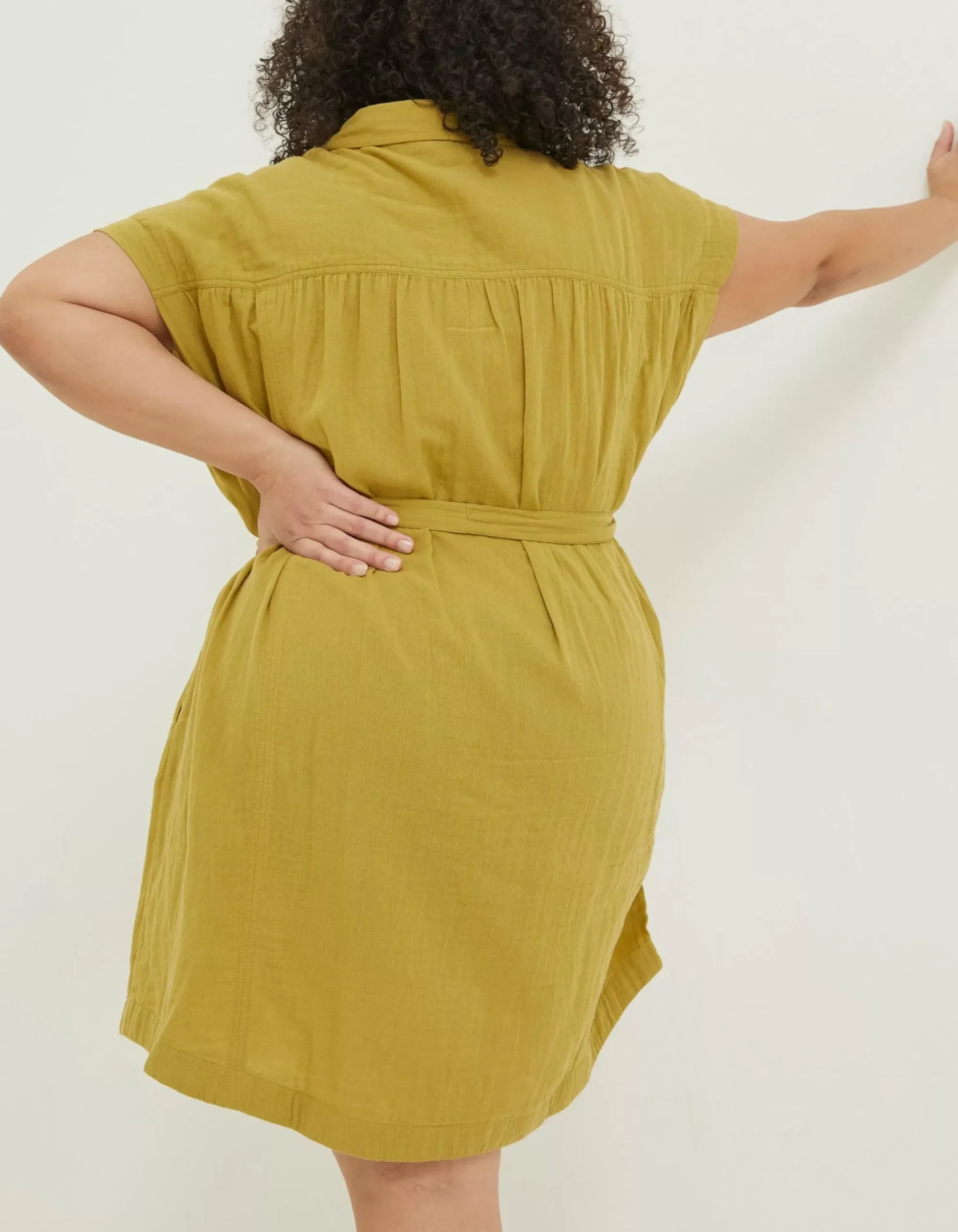 FatFace Finley Shirt Dress Light Olive Best