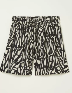 FatFace Fiona Paint Stroke Shorts Black Sale