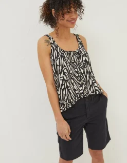 FatFace Flora Paint Stroke Vest Black
