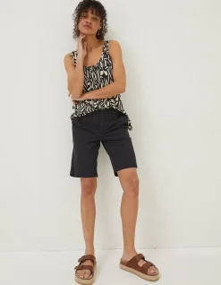 FatFace Flora Paint Stroke Vest Black