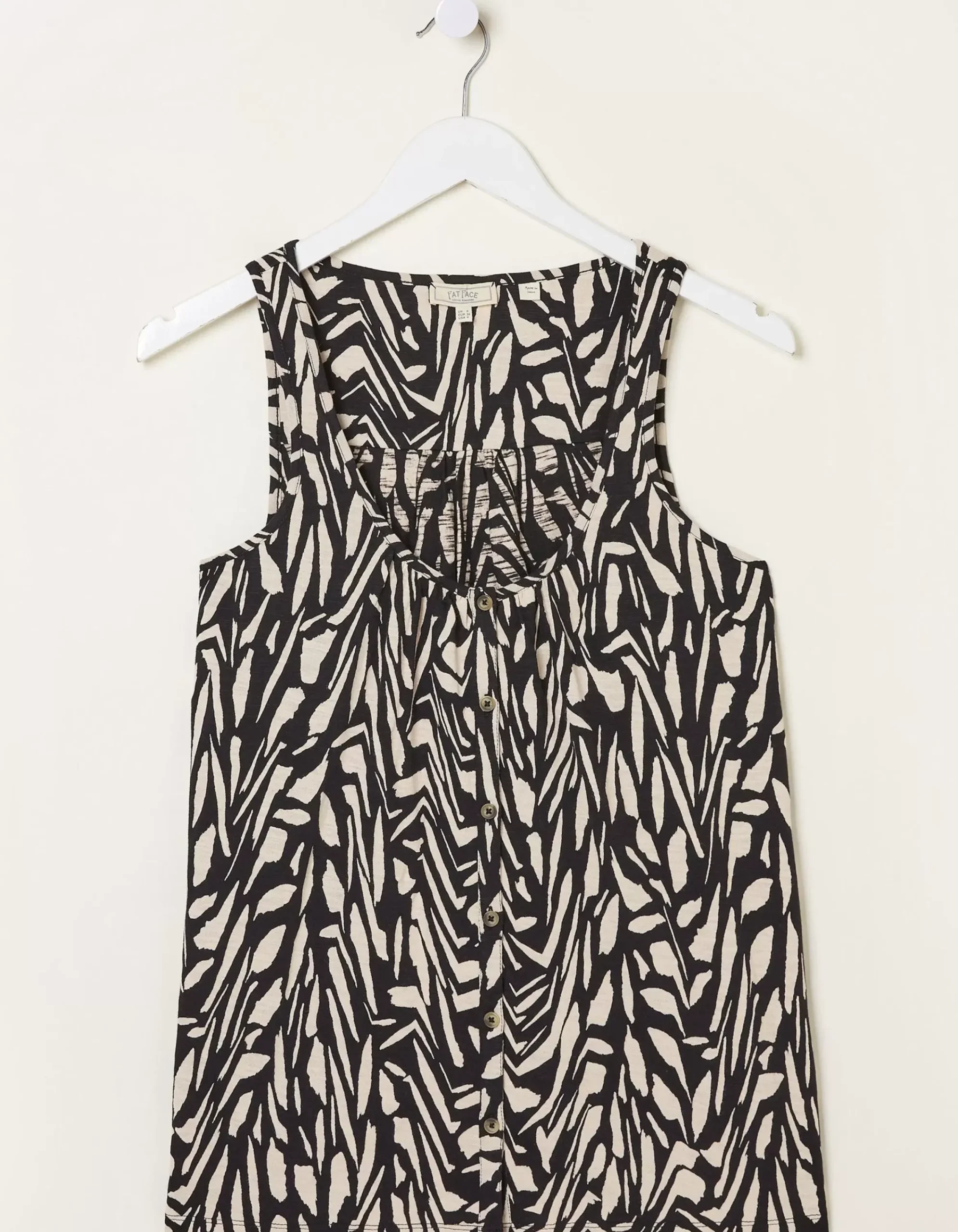 FatFace Flora Paint Stroke Vest Black
