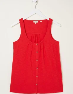 FatFace Flora Vest Tomato Red Hot
