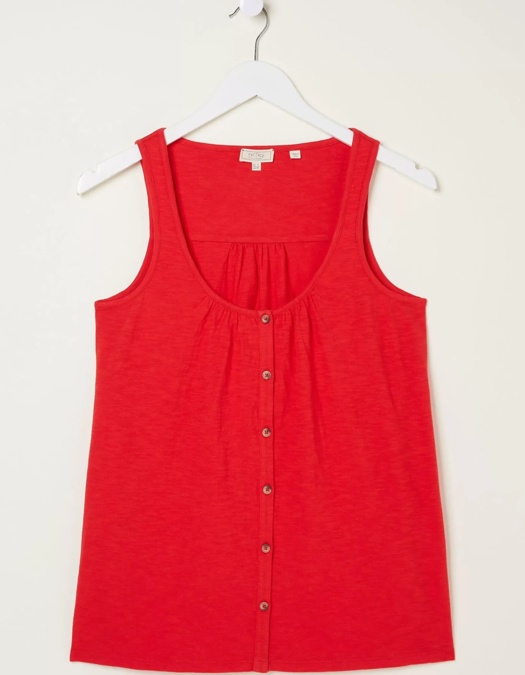 FatFace Flora Vest Tomato Red Hot