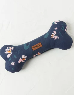 FatFace Floral Bone Dog Toy Navy