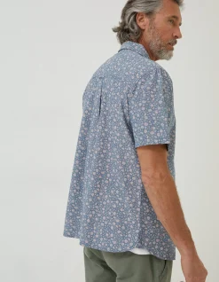 FatFace Floral Print Shirt Dusky Pink Clearance