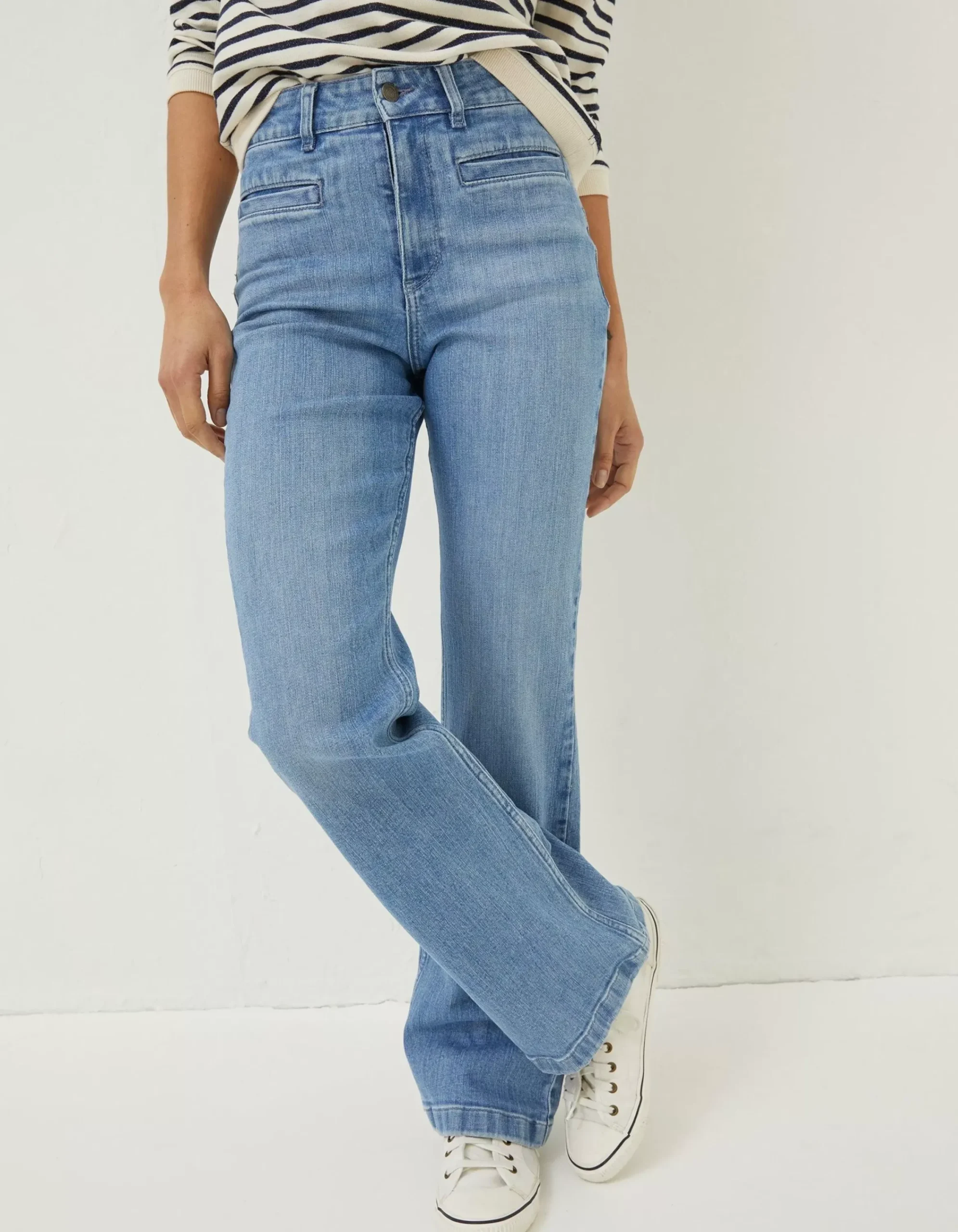 FatFace Fly Flare Comfort Stretch Jeans Light Blue Clearance