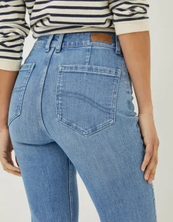 FatFace Fly Flare Comfort Stretch Jeans Light Blue Clearance