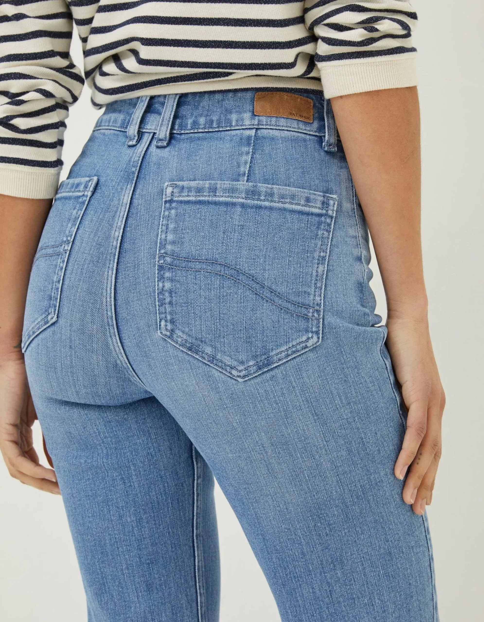 FatFace Fly Flare Comfort Stretch Jeans Light Blue Clearance