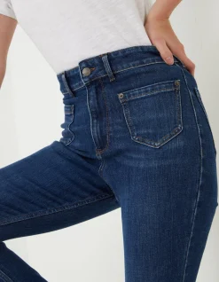 FatFace Fly Flare Comfort Stretch Jeans Dark Blue Sale