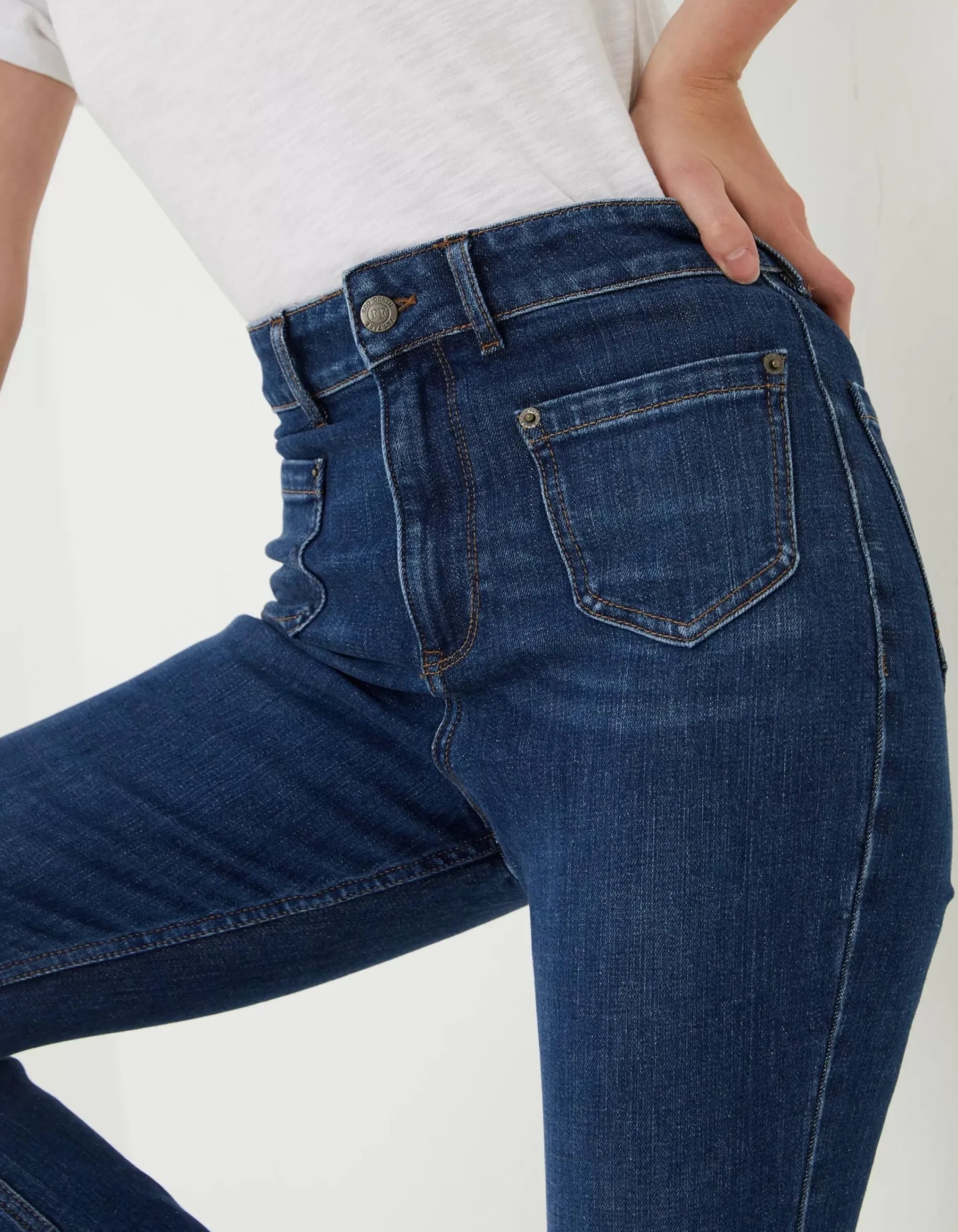 FatFace Fly Flare Comfort Stretch Jeans Dark Blue Sale