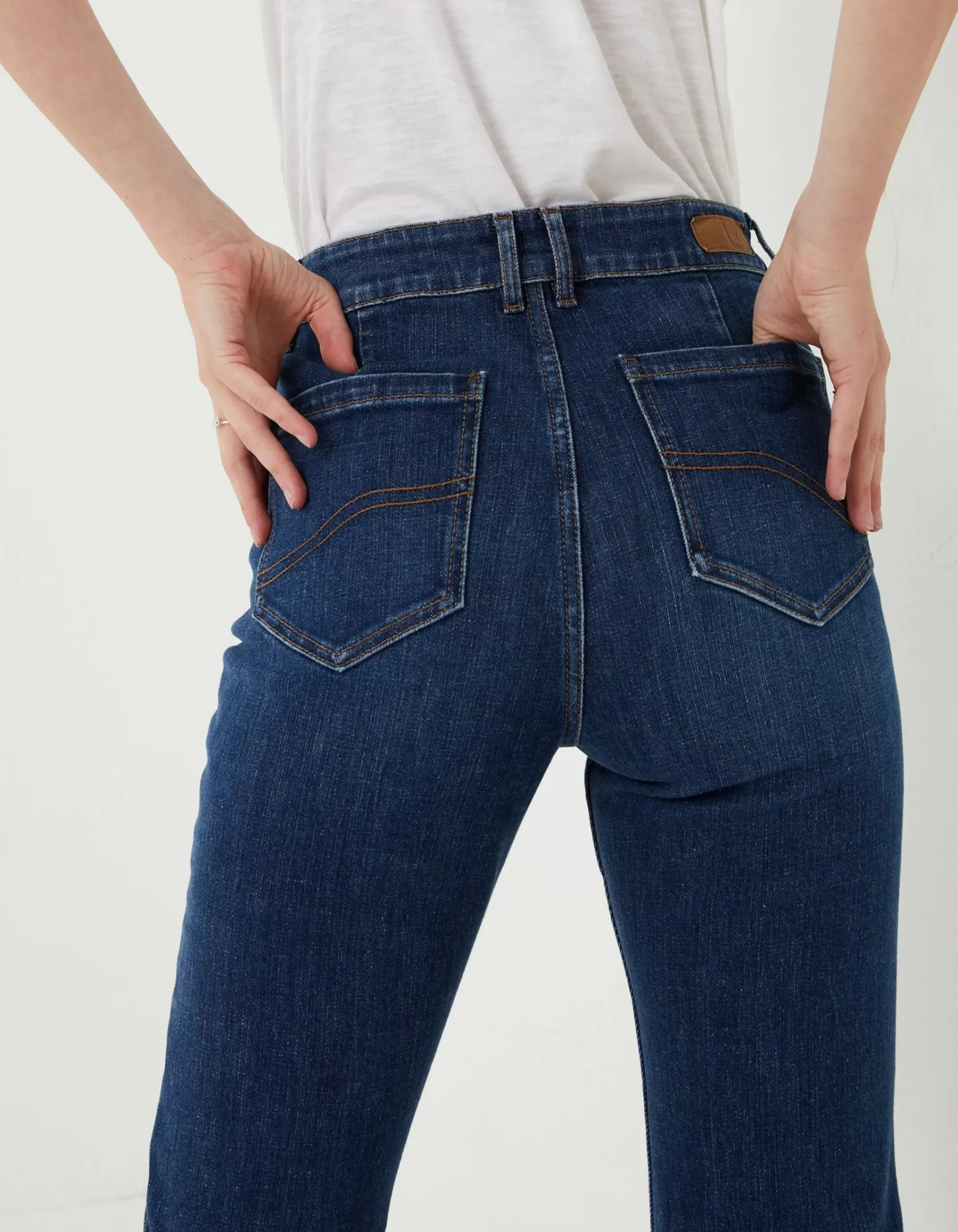 FatFace Fly Flare Comfort Stretch Jeans Dark Blue Sale