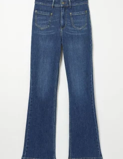 FatFace Fly Flare Comfort Stretch Jeans Dark Blue Sale