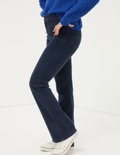 FatFace Fly Flare Corduroy Trousers Navy