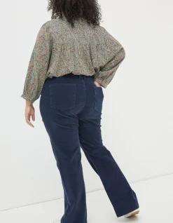 FatFace Fly Flare Corduroy Trousers Navy