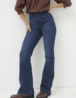 FatFace Fly Flare Jeans Dark Blue Outlet