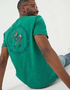 FatFace Foxy Walking Club T-Shirt Green