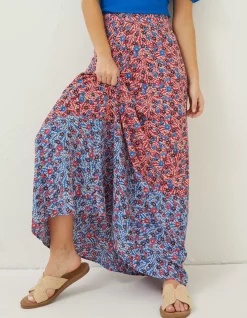 FatFace Francesca Meadow Maxi Skirt Tomato Red Sale