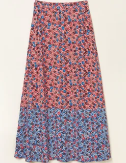 FatFace Francesca Meadow Maxi Skirt Tomato Red Sale