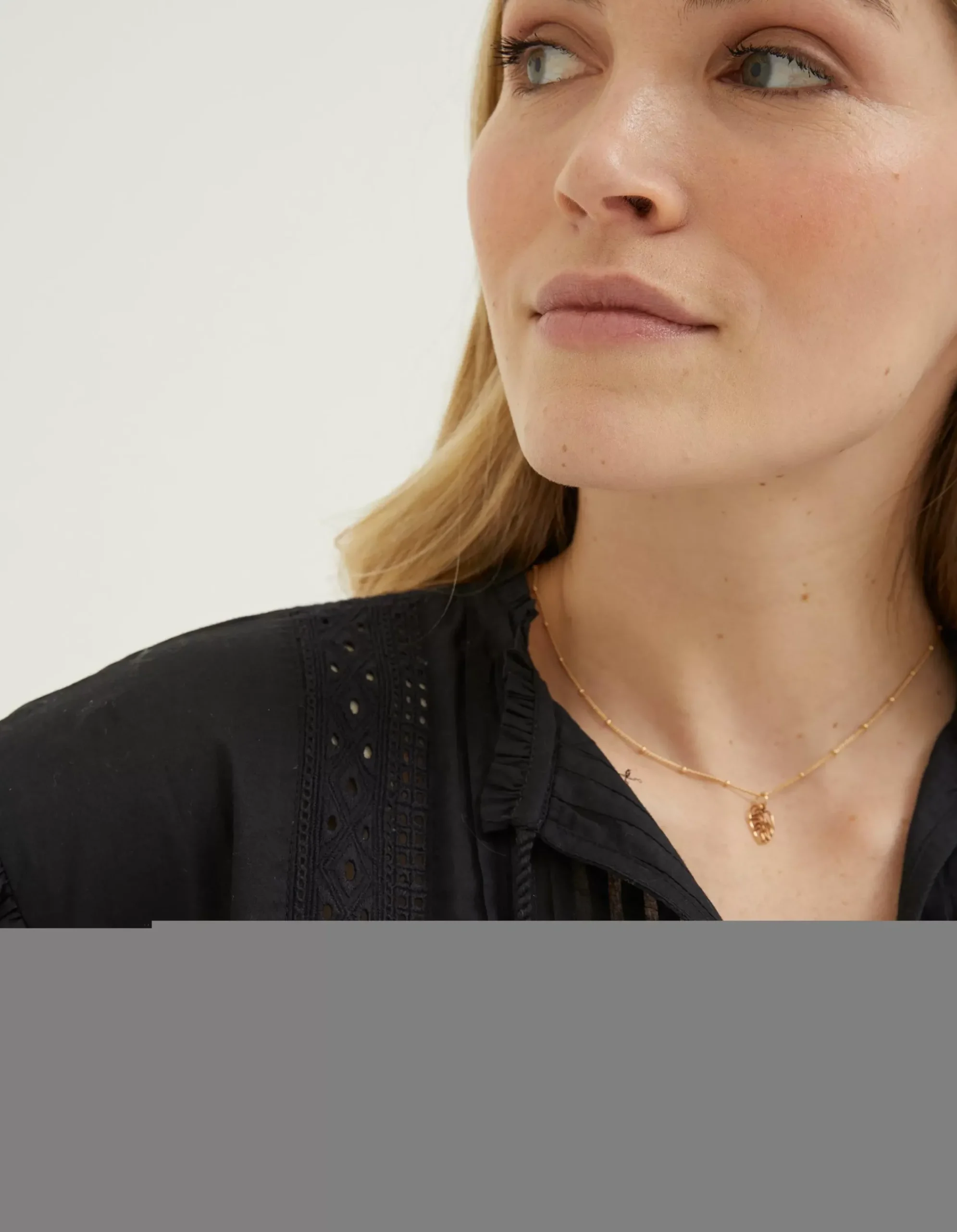 FatFace Freya Lace Blouse Black New