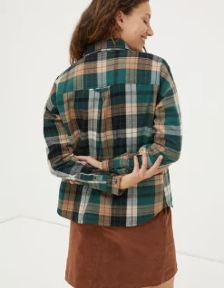 FatFace Frome Relaxed Check Shirt Dark Green Best