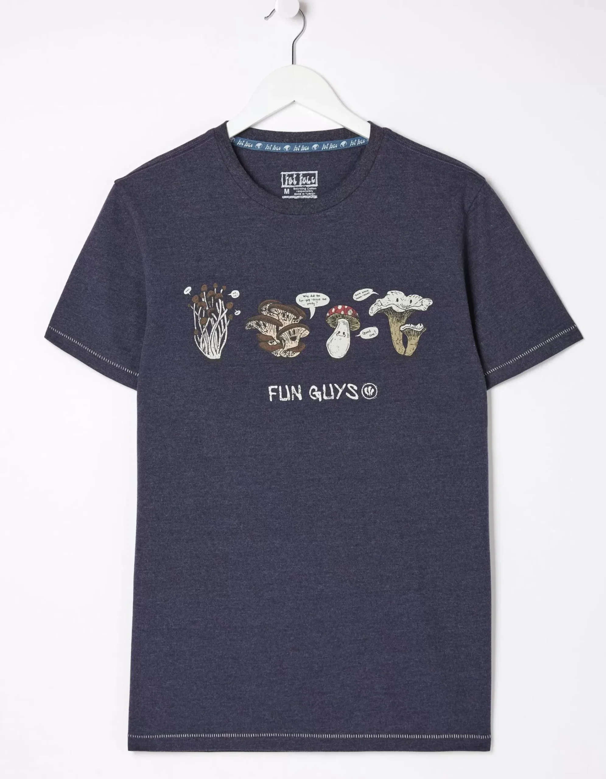 FatFace Fun Guys T-Shirt Navy Marl Best