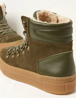 FatFace Georgie Hybrid Hiker Boots Khaki Green Sale