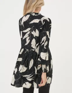 FatFace Gerry Twilight Leaves Tunic Black