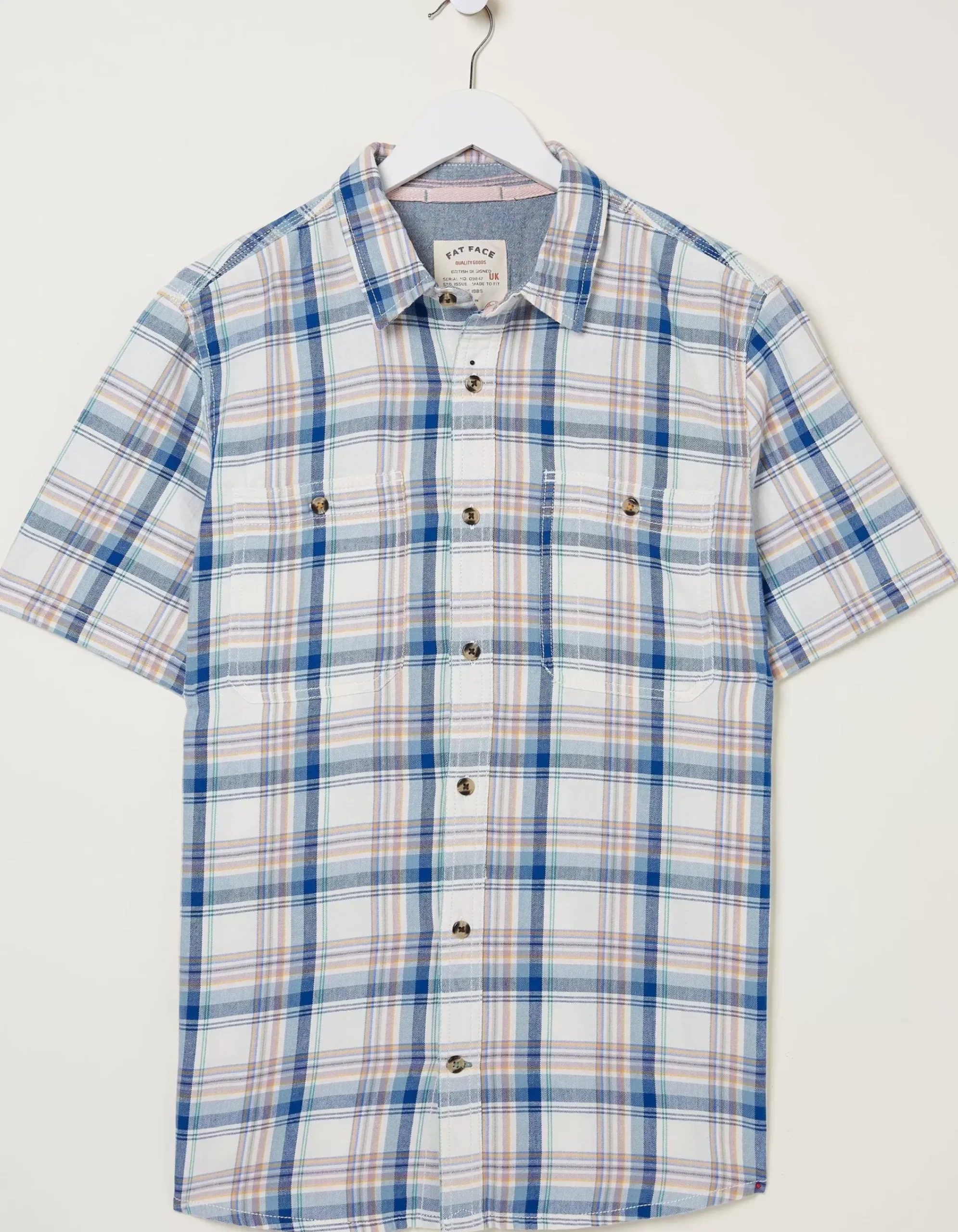 FatFace Gibbard Check Shirt Blue Sale