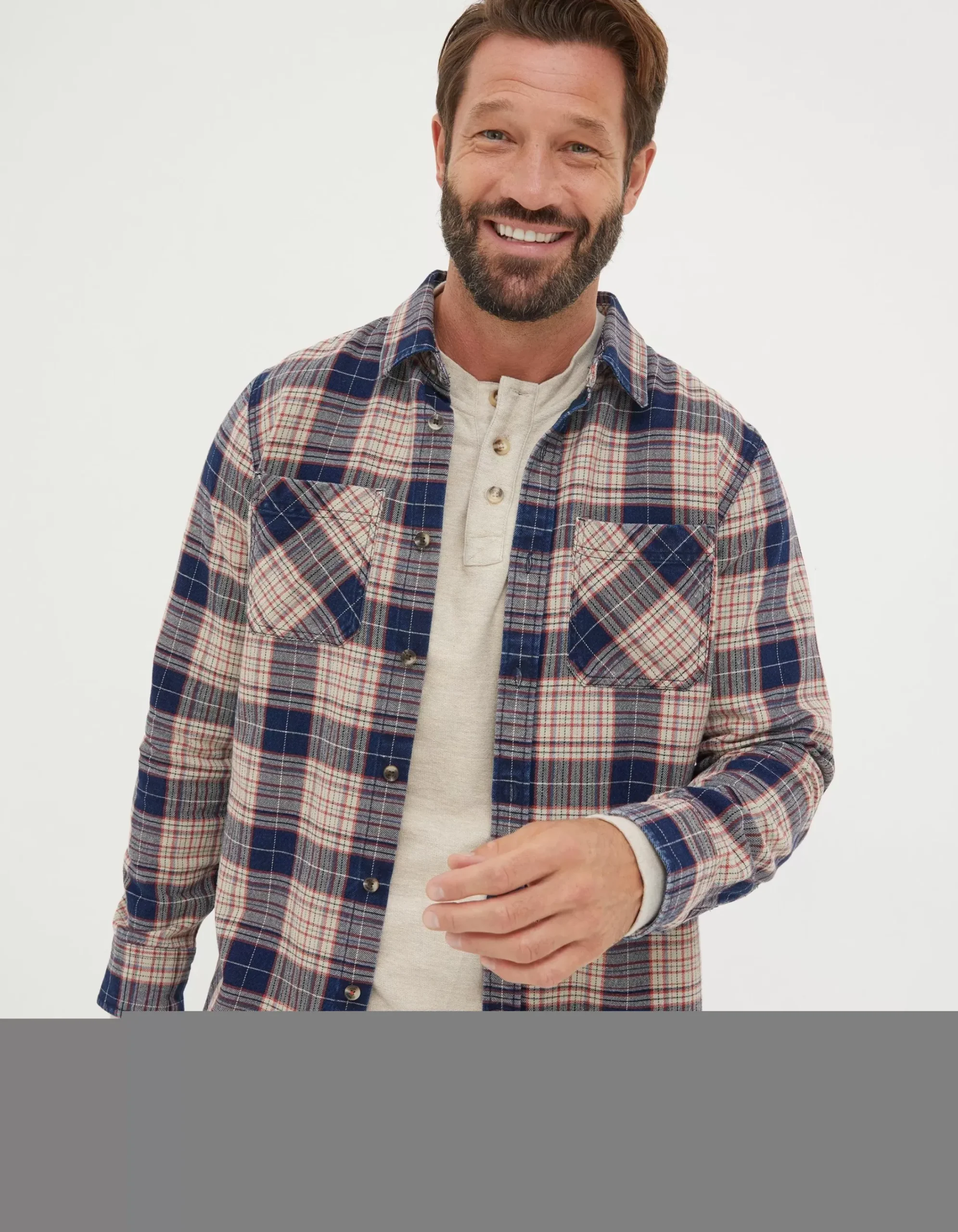 FatFace Glenwood Check Shirt Navy New