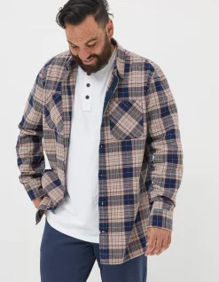 FatFace Glenwood Check Shirt Navy New