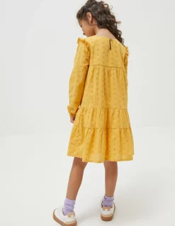 FatFace Grace Broderie Dress Golden Yellow Online