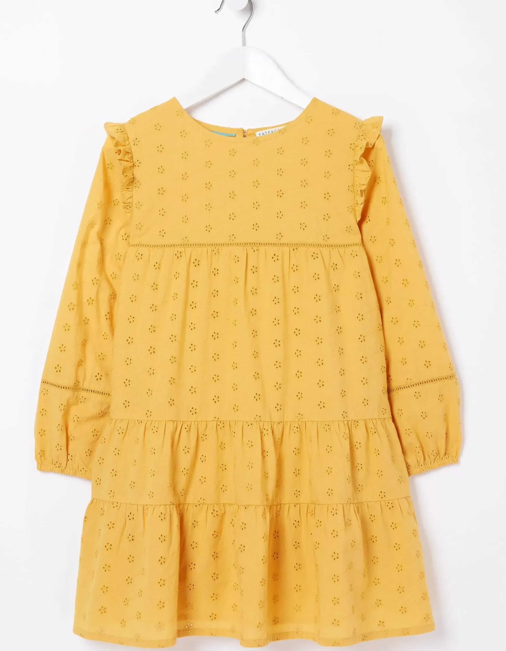 FatFace Grace Broderie Dress Golden Yellow Online