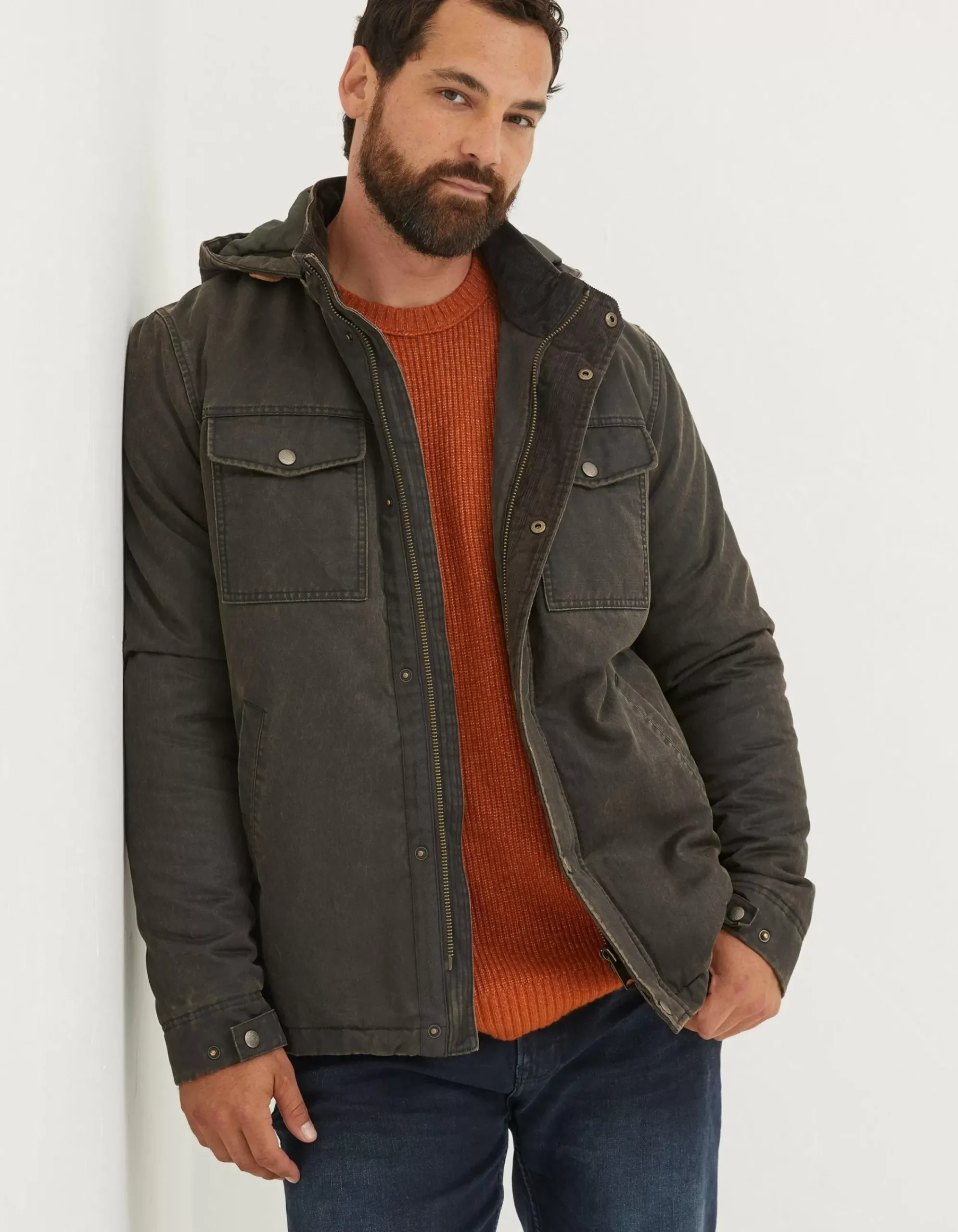 FatFace Hadley Hooded Jacket Brown Best