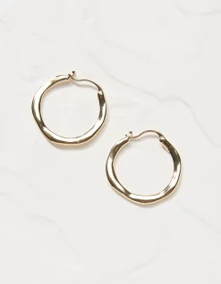 FatFace Hammered Hoops Gold Best