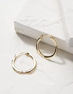 FatFace Hammered Hoops Gold Best