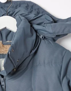 FatFace Harley Long Puffer Coat Dusky Blue Best