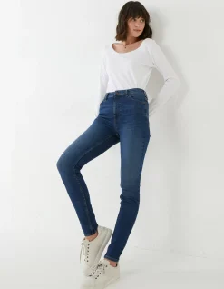 FatFace Harlow High Waist Stretch Skinny Jeans Bluevintage Best