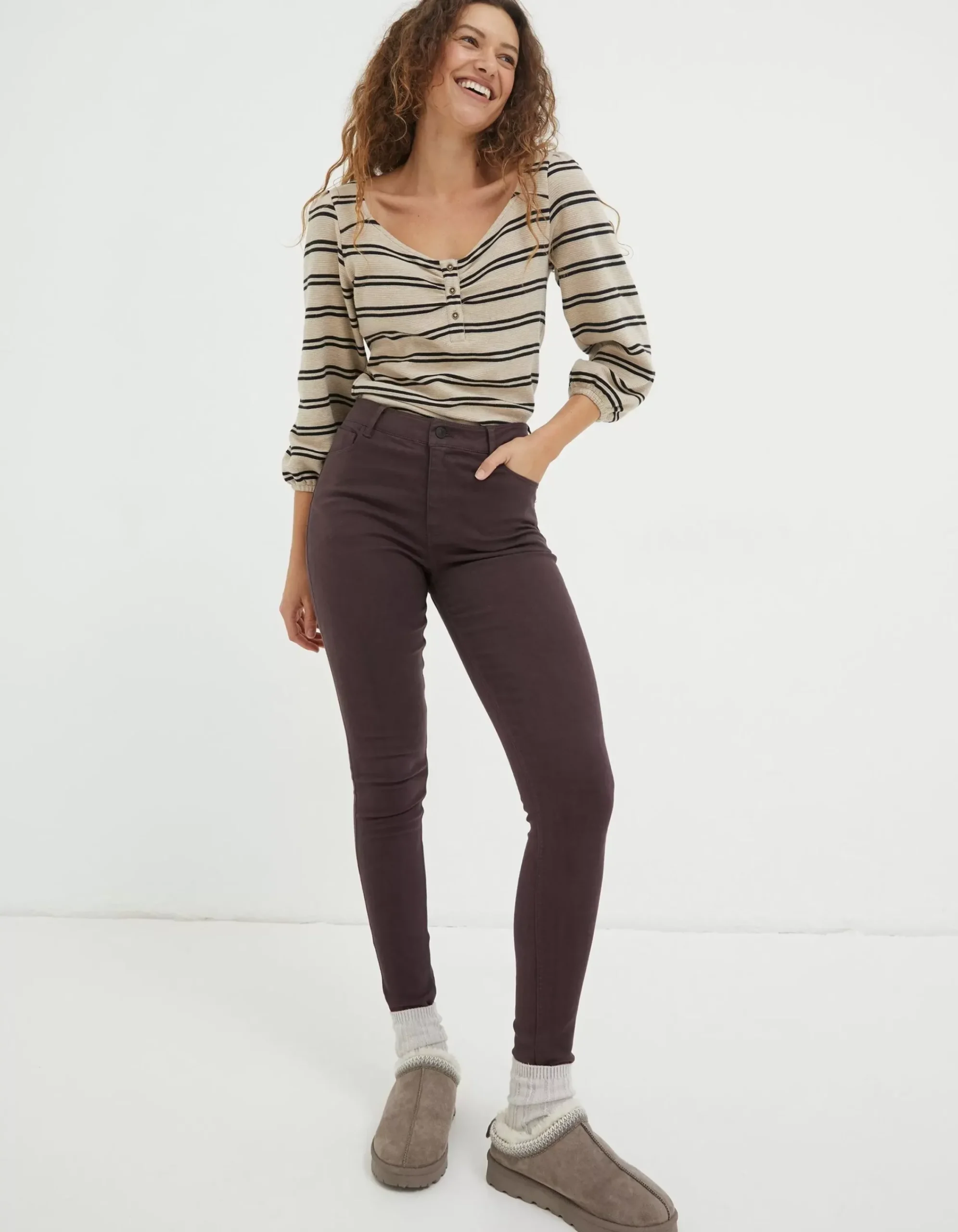 FatFace Harlow Jegging Purple Sale