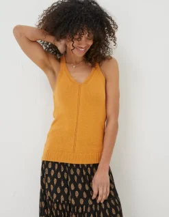 FatFace Harriet Halter Top Yellow