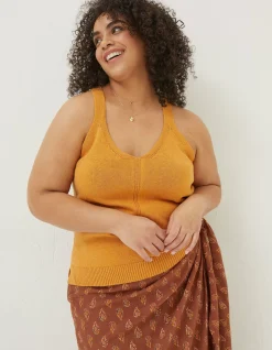 FatFace Harriet Halter Top Yellow