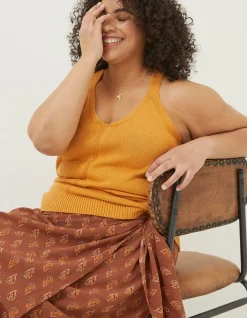 FatFace Harriet Halter Top Yellow
