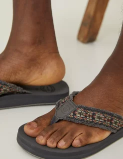 FatFace Harris Flip Flop Grey Sale
