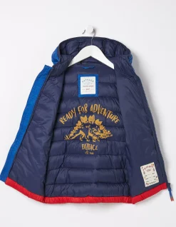 FatFace Harry Colour Block Padded Jacket Cobalt Blue Clearance